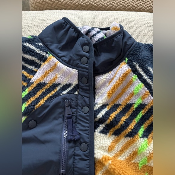 Free People Hit The Slopes Printed Pullover - Grey Plaid Twilight Combo - Picture 6 of 9